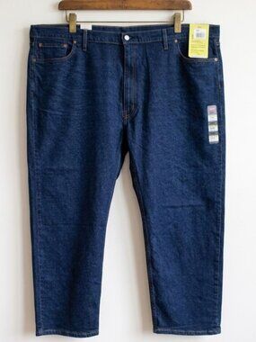 NWT Men's Levi's Jeans 54 x 27 Darker Wash 502 Taper Fit Blue Denim Levi Strauss